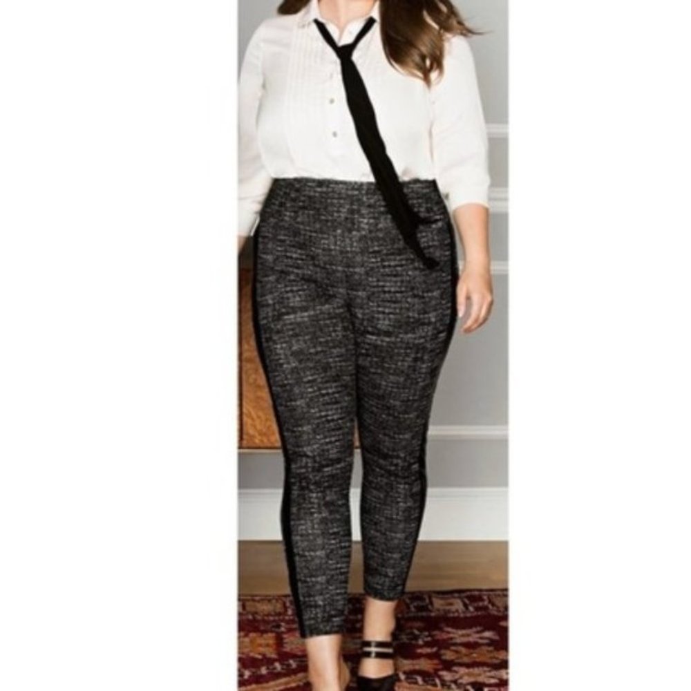 Melissa McCarthy ponte pants with faux leather